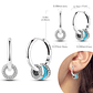 925 Sterling Silver Hoops Earrings for Women Girls - Miniatura 40