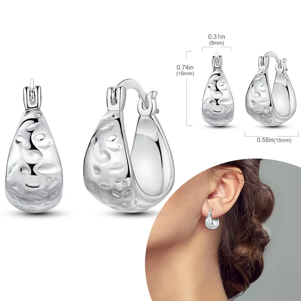 925 Sterling Silver Hoops Earrings for Women Girls 43