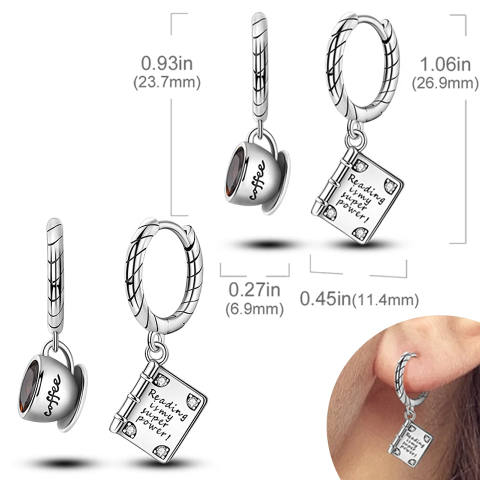 925 Sterling Silver Hoops Earrings for Women Girls 44