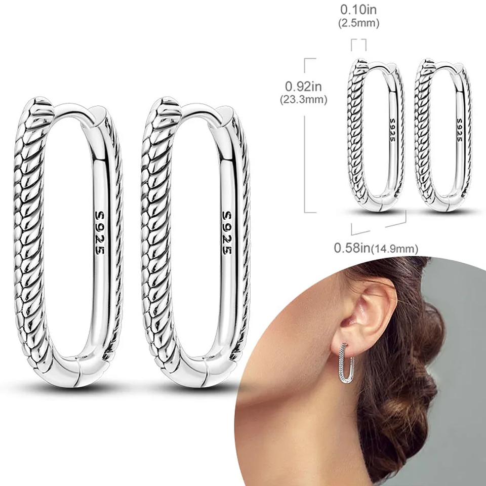 925 Sterling Silver Hoops Earrings for Women Girls 45