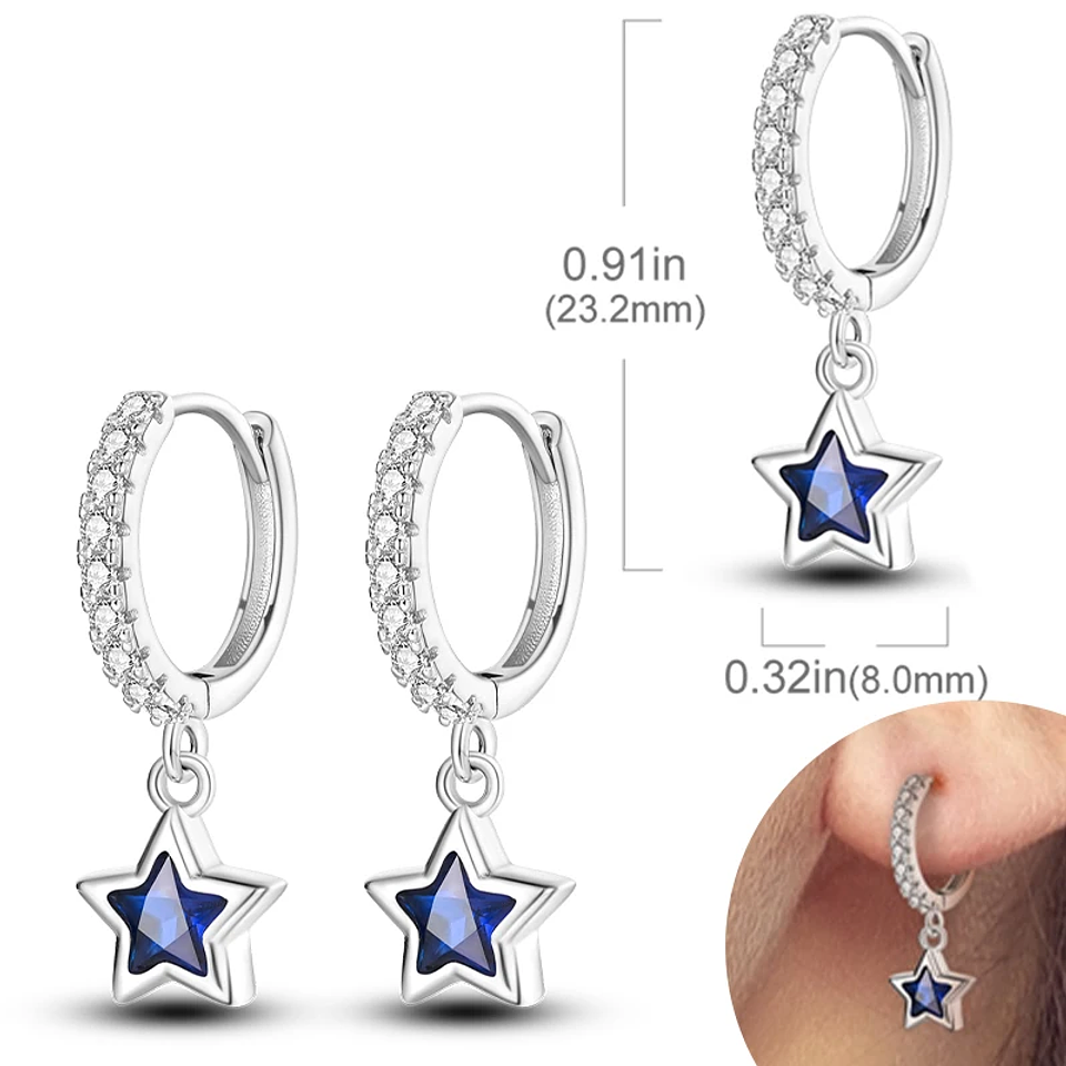 925 Sterling Silver Hoops Earrings for Women Girls 46