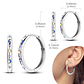 925 Sterling Silver Hoops Earrings for Women Girls - Miniatura 49