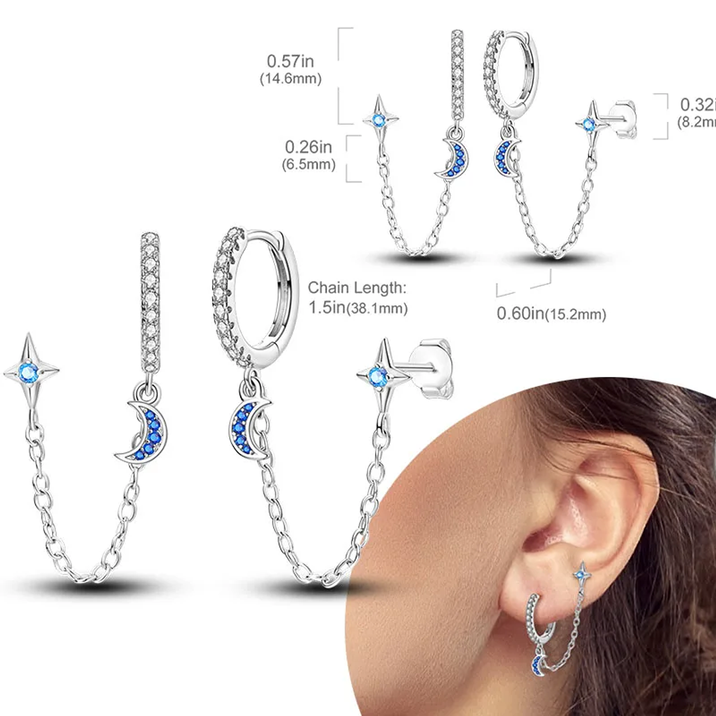 925 Sterling Silver Hoops Earrings for Women Girls 52
