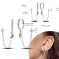 925 Sterling Silver Hoops Earrings for Women Girls - Miniatura 52