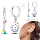 925 Sterling Silver Hoops Earrings for Women Girls - Miniatura 54