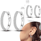 925 Sterling Silver Hoops Earrings for Women Girls - Miniatura 56