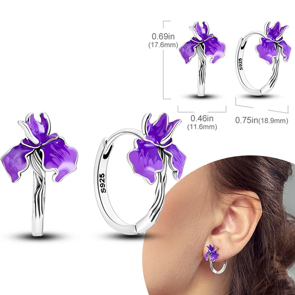 925 Sterling Silver Hoops Earrings for Women Girls 57