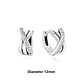 Original 925 Sterling Silver Earrings 2026 Stud Hoop Crystal Earings For Women - Miniatura 41
