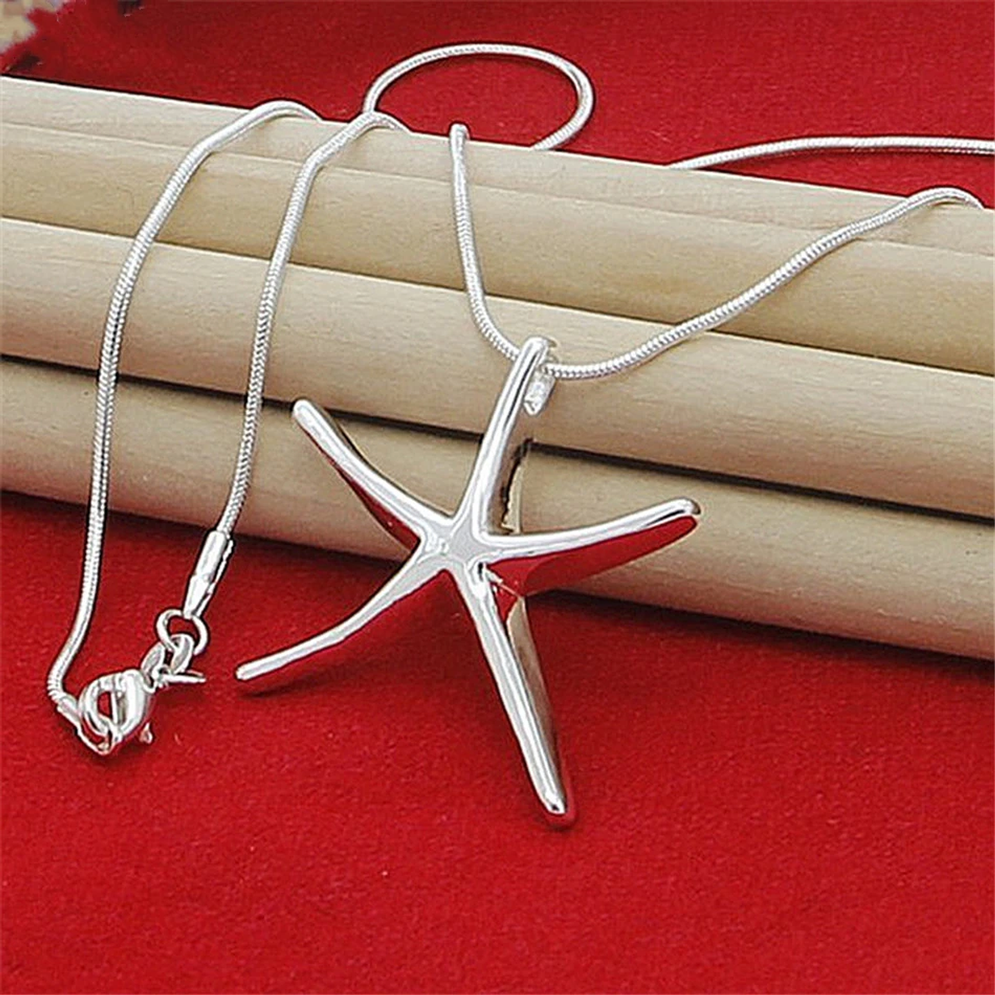 40-75cm Length 925 Sterling Silver Charms Necklace  1