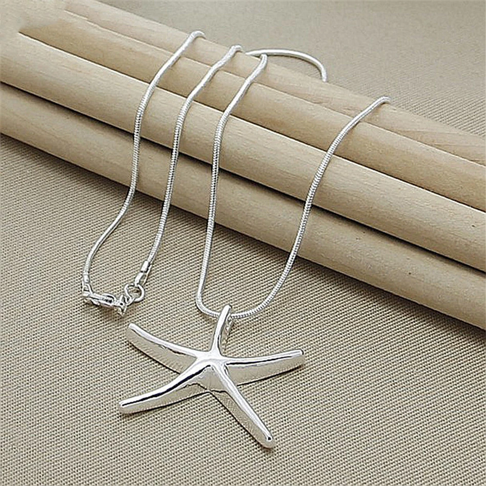 40-75cm Length 925 Sterling Silver Charms Necklace  2