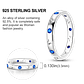 2025 925 Sterling Silver Rings Original Design Blue  - Miniatura 3