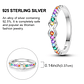 2025 925 Sterling Silver Rings Original Design Blue  - Miniatura 7