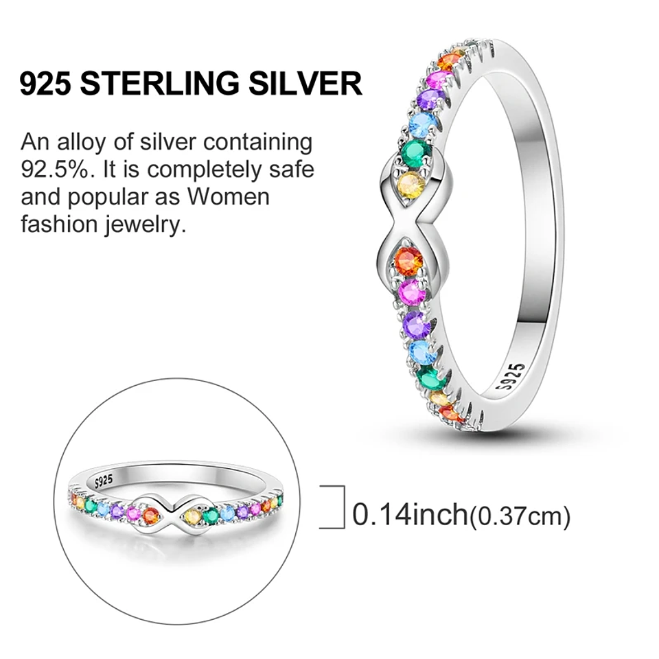 2025 925 Sterling Silver Rings Original Design Blue  7