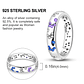 2025 925 Sterling Silver Rings Original Design Blue  - Miniatura 9