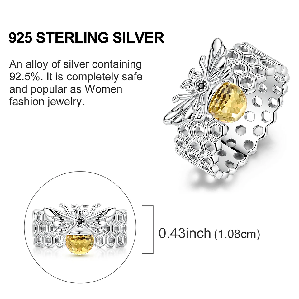 2025 925 Sterling Silver Rings Original Design Blue  10