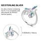 2025 925 Sterling Silver Rings Original Design Blue  - Miniatura 11