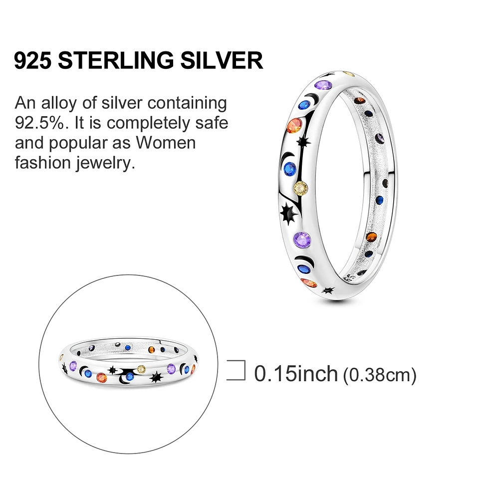 2025 925 Sterling Silver Rings Original Design Blue  13
