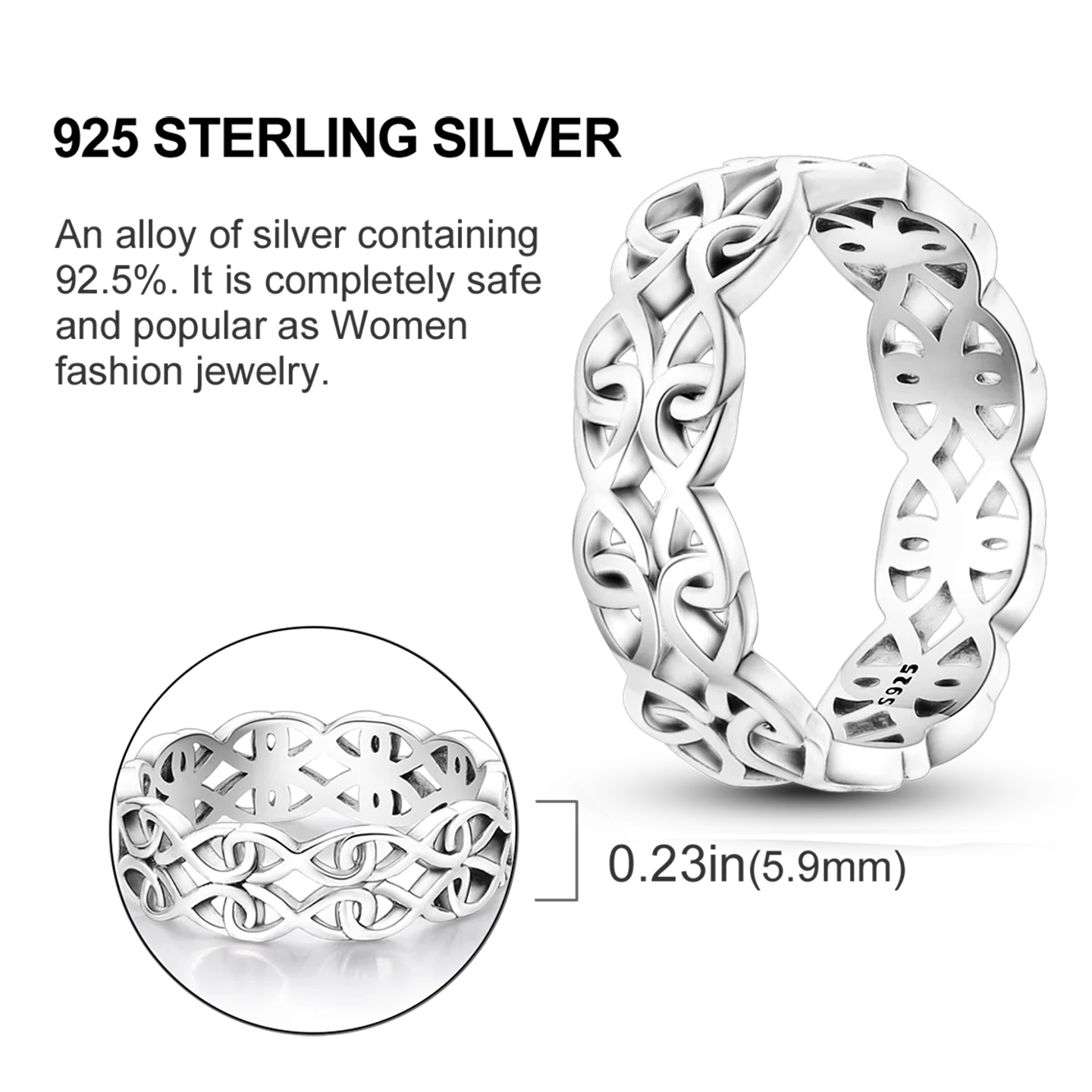 2025 925 Sterling Silver Rings Original Design Blue  20