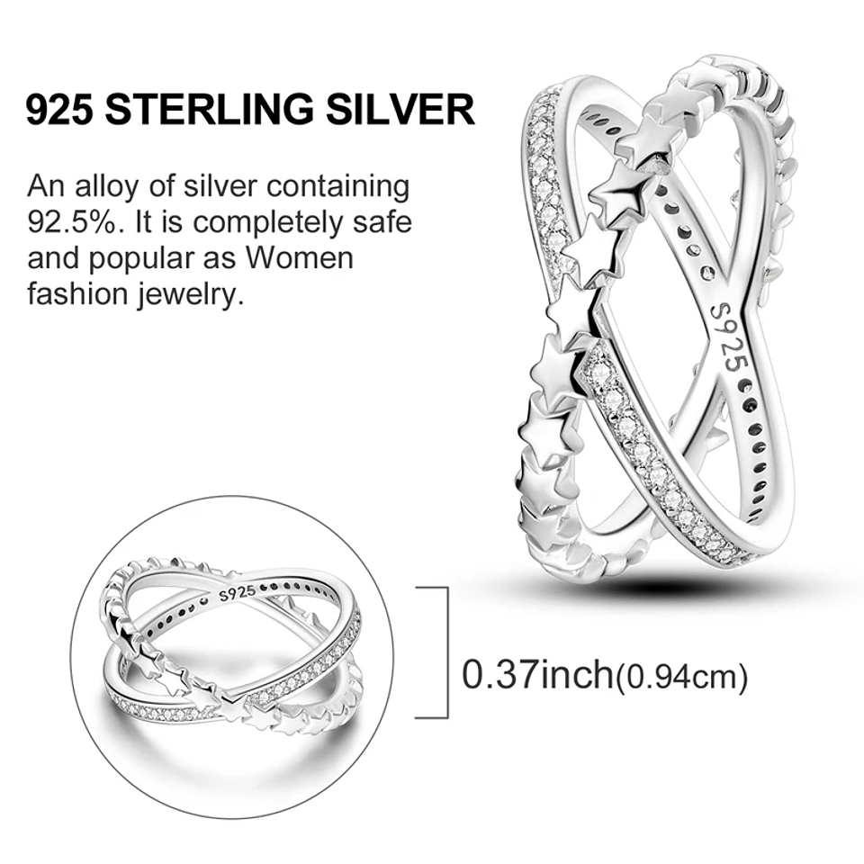 2025 925 Sterling Silver Rings Original Design Blue  23