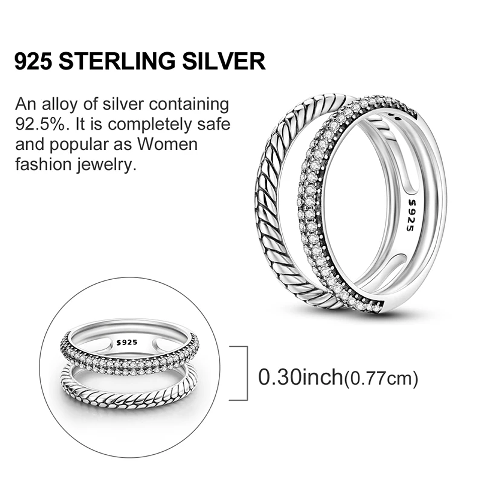 2025 925 Sterling Silver Rings Original Design Blue  26