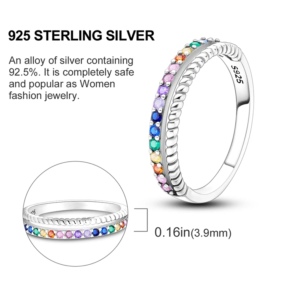 2025 925 Sterling Silver Rings Original Design Blue  32