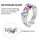 2025 925 Sterling Silver Rings Original Design Blue  - Miniatura 33