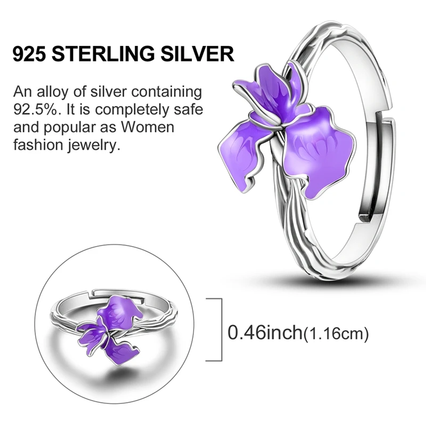 2025 925 Sterling Silver Rings Original Design Blue  38