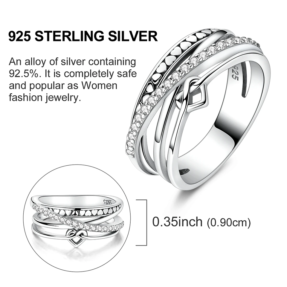 2025 925 Sterling Silver Rings Original Design Blue  39