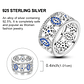 2025 925 Sterling Silver Rings Original Design Blue  - Miniatura 40