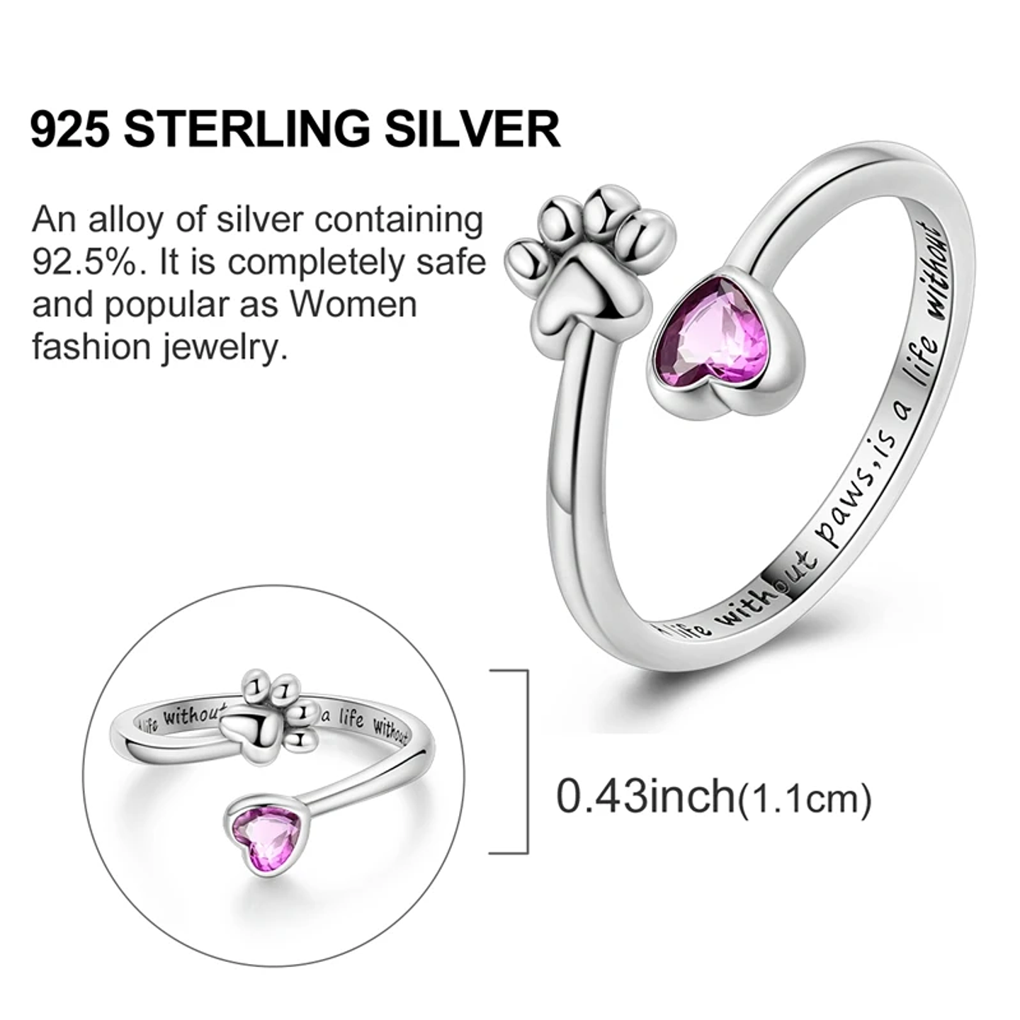 2025 925 Sterling Silver Rings Original Design Blue  41