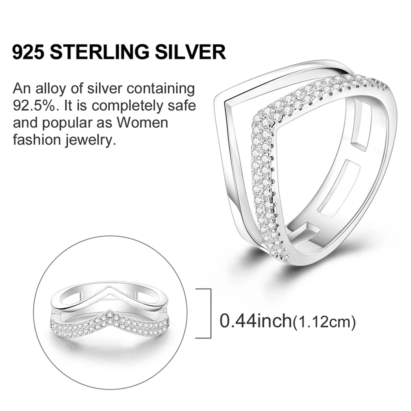 2025 925 Sterling Silver Rings Original Design Blue  42