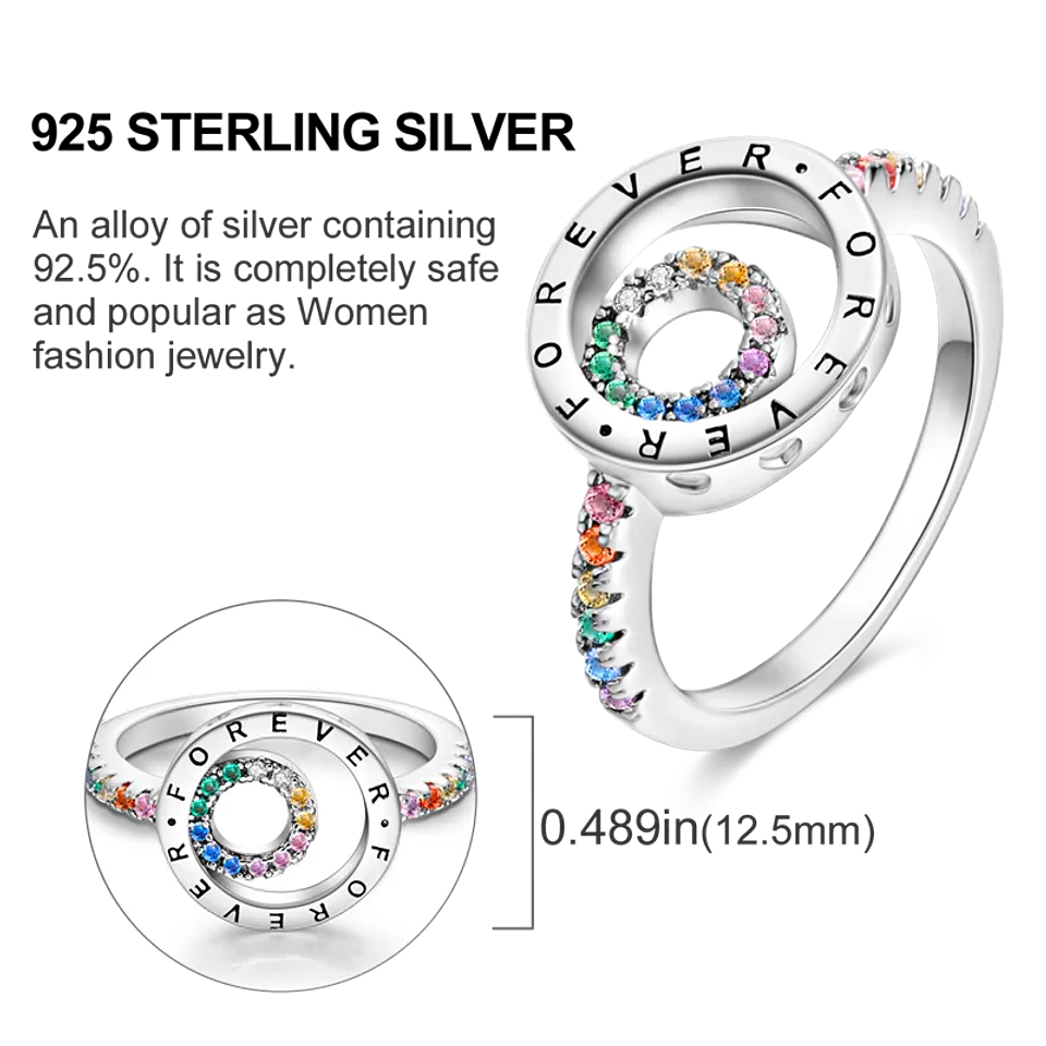 2025 925 Sterling Silver Rings Original Design Blue  43