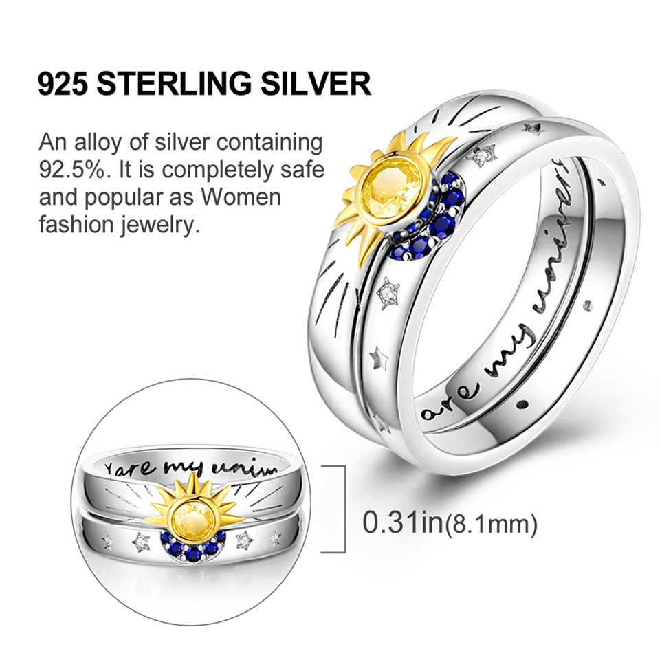 2025 925 Sterling Silver Rings Original Design Blue  46