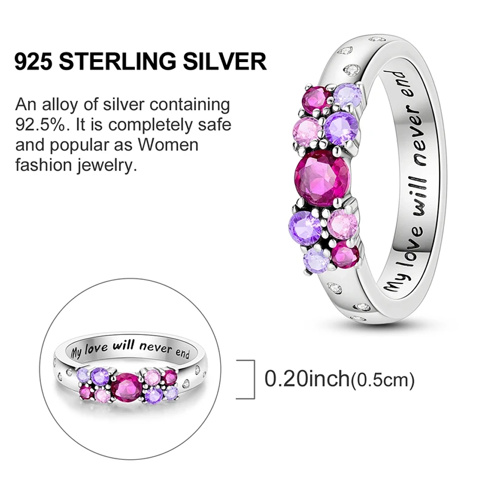 2025 925 Sterling Silver Rings Original Design Blue  47