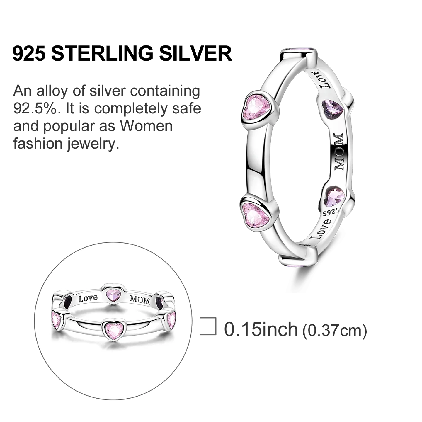 2025 925 Sterling Silver Rings Original Design Blue  48