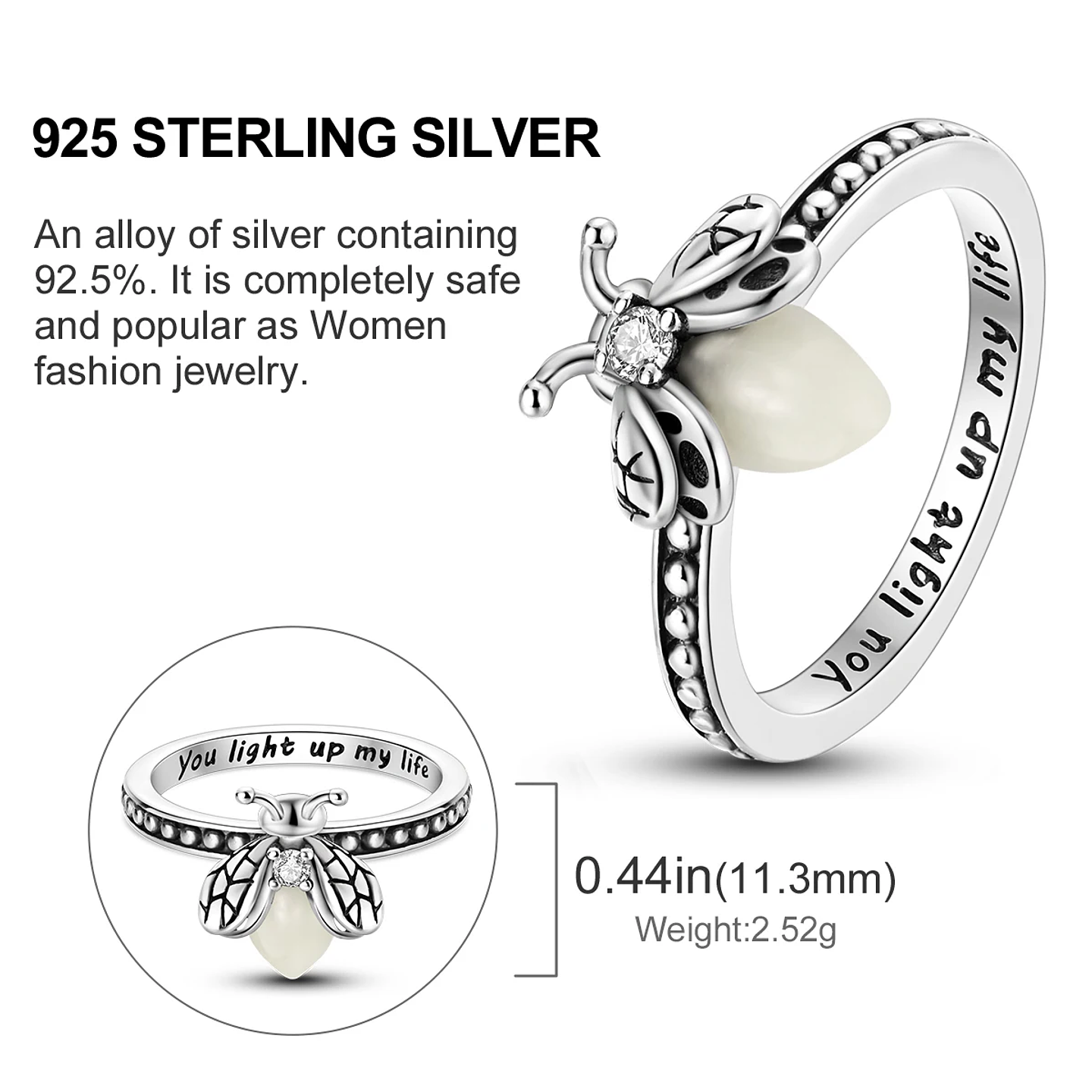 2025 925 Sterling Silver Rings Original Design Blue  52