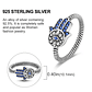 2025 925 Sterling Silver Rings Original Design Blue  - Miniatura 55