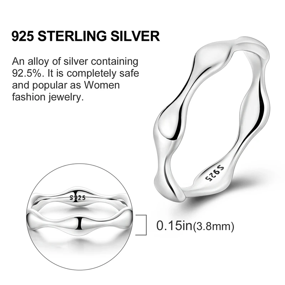 2025 925 Sterling Silver Rings Original Design Blue  58