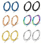 1 Pair Stainless Steel Hoop Earrings Women Men  - Miniatura 5