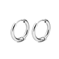 1 Pair Stainless Steel Hoop Earrings Women Men  - Miniatura 7