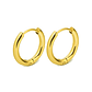 1 Pair Stainless Steel Hoop Earrings Women Men  - Miniatura 8