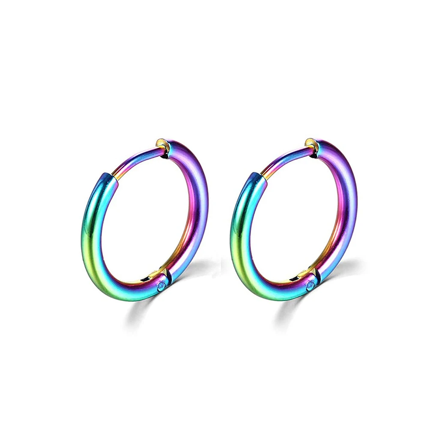 1 Pair Stainless Steel Hoop Earrings Women Men  9