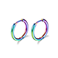 1 Pair Stainless Steel Hoop Earrings Women Men  - Miniatura 9