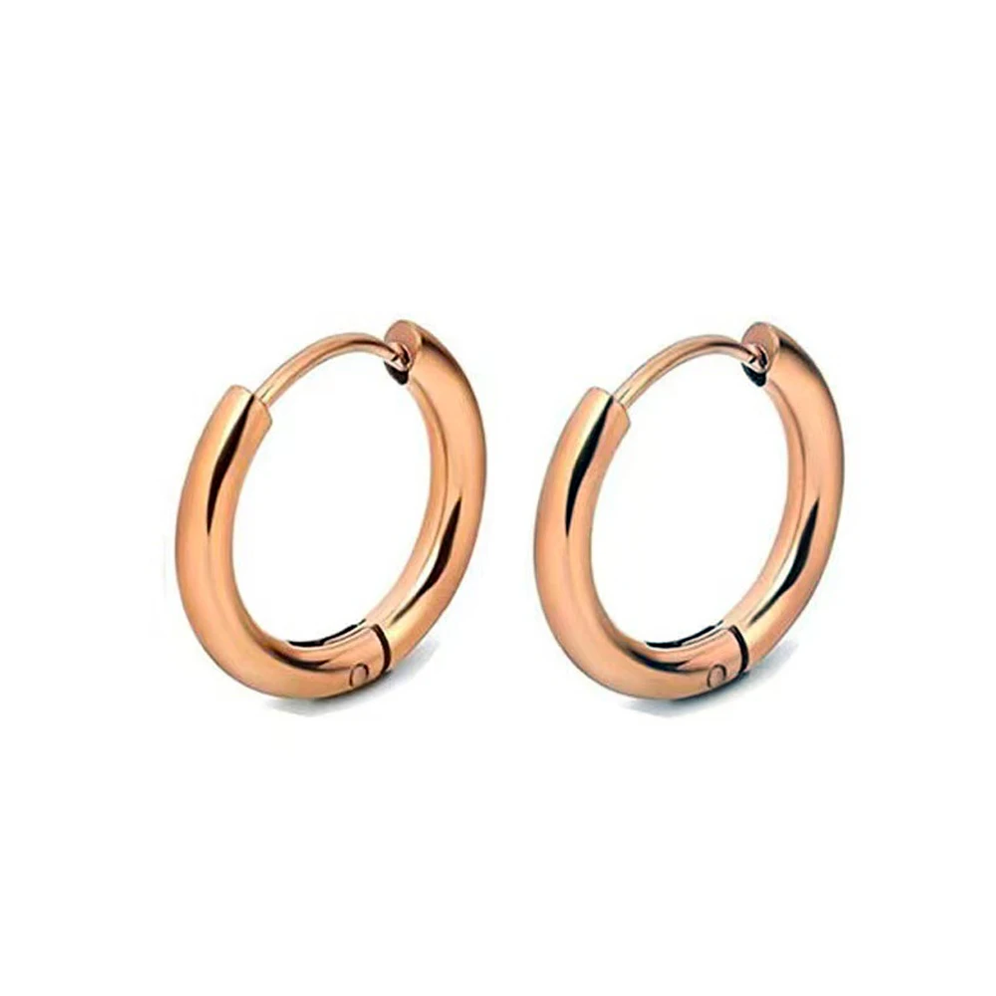 1 Pair Stainless Steel Hoop Earrings Women Men  10