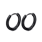 1 Pair Stainless Steel Hoop Earrings Women Men  - Miniatura 11