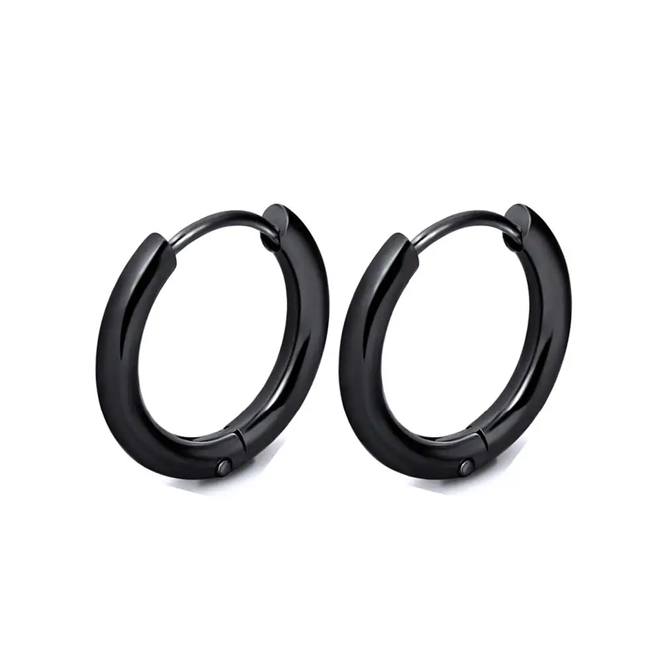 1 Pair Stainless Steel Hoop Earrings Women Men  11