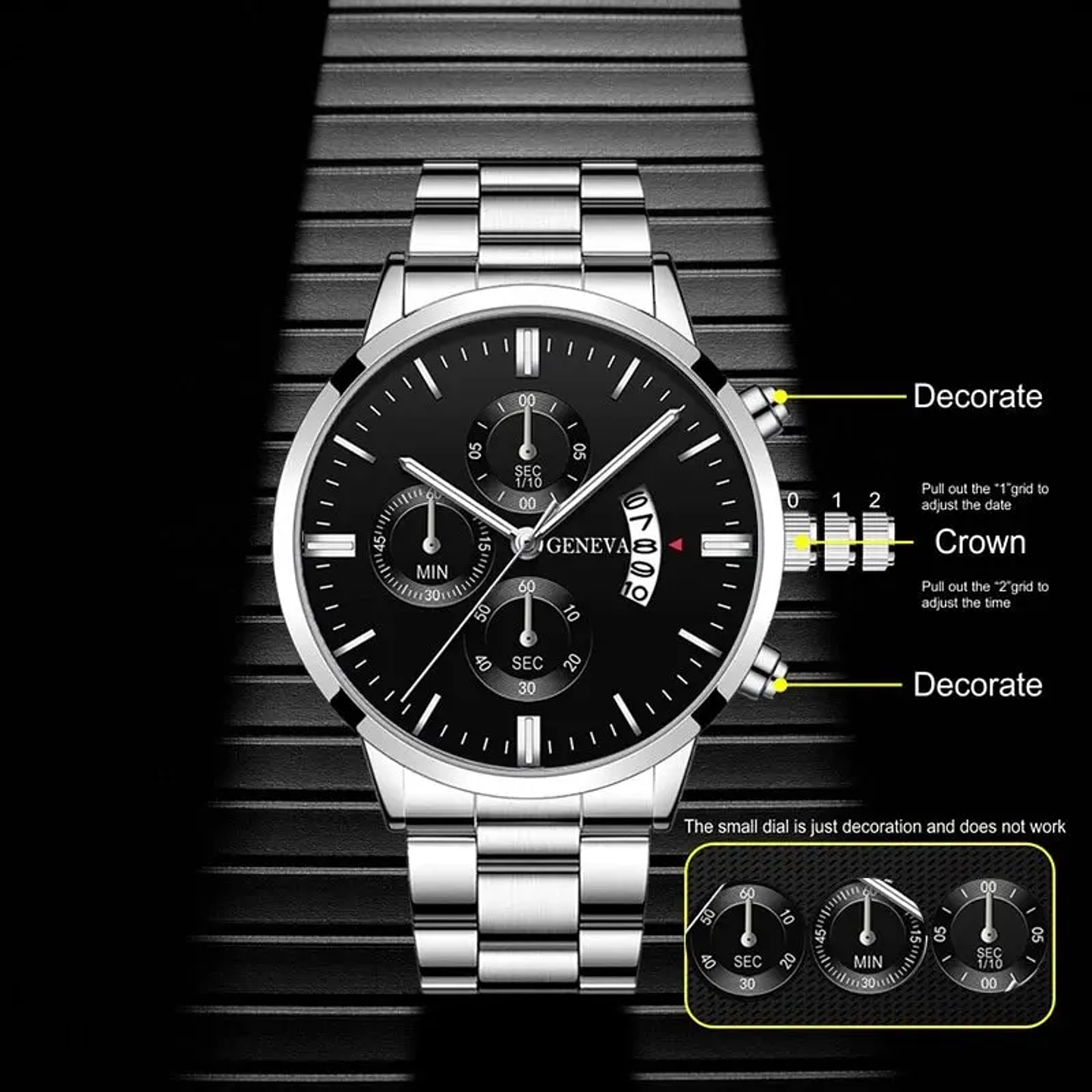 Fashion Men Watch Luxury Calendar Quartz Wrist Watch 
 2