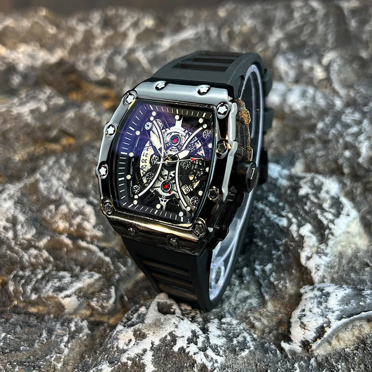 Men's Watch Light Luxury Brand Wine Barrel dial  2