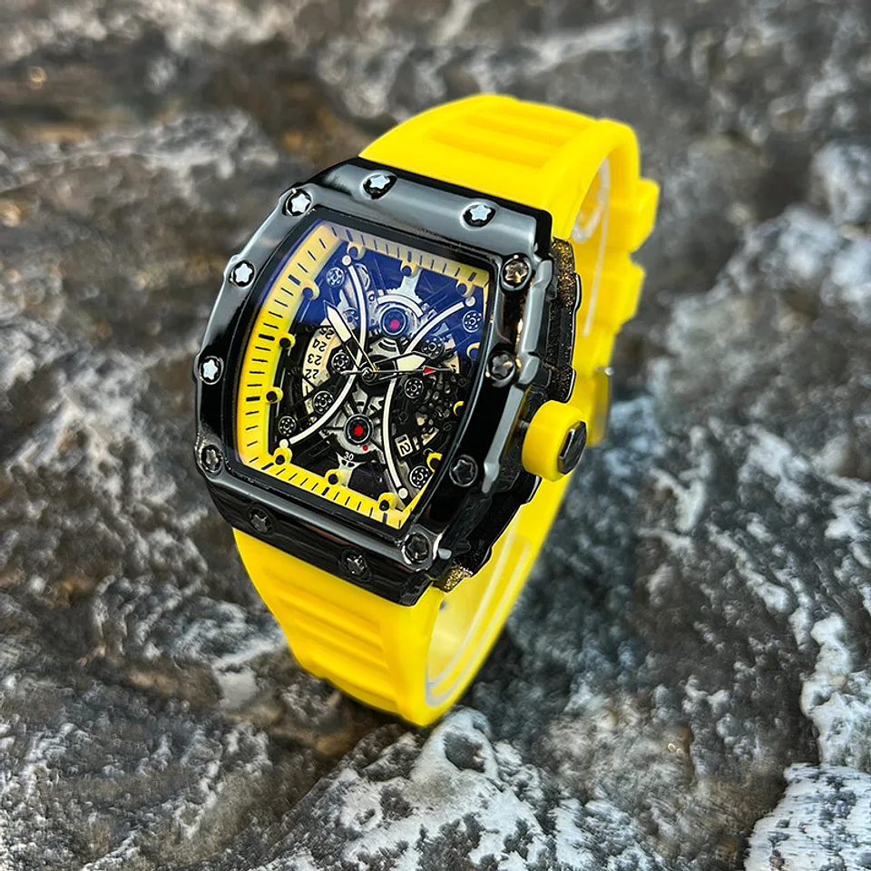 Men's Watch Light Luxury Brand Wine Barrel dial  3