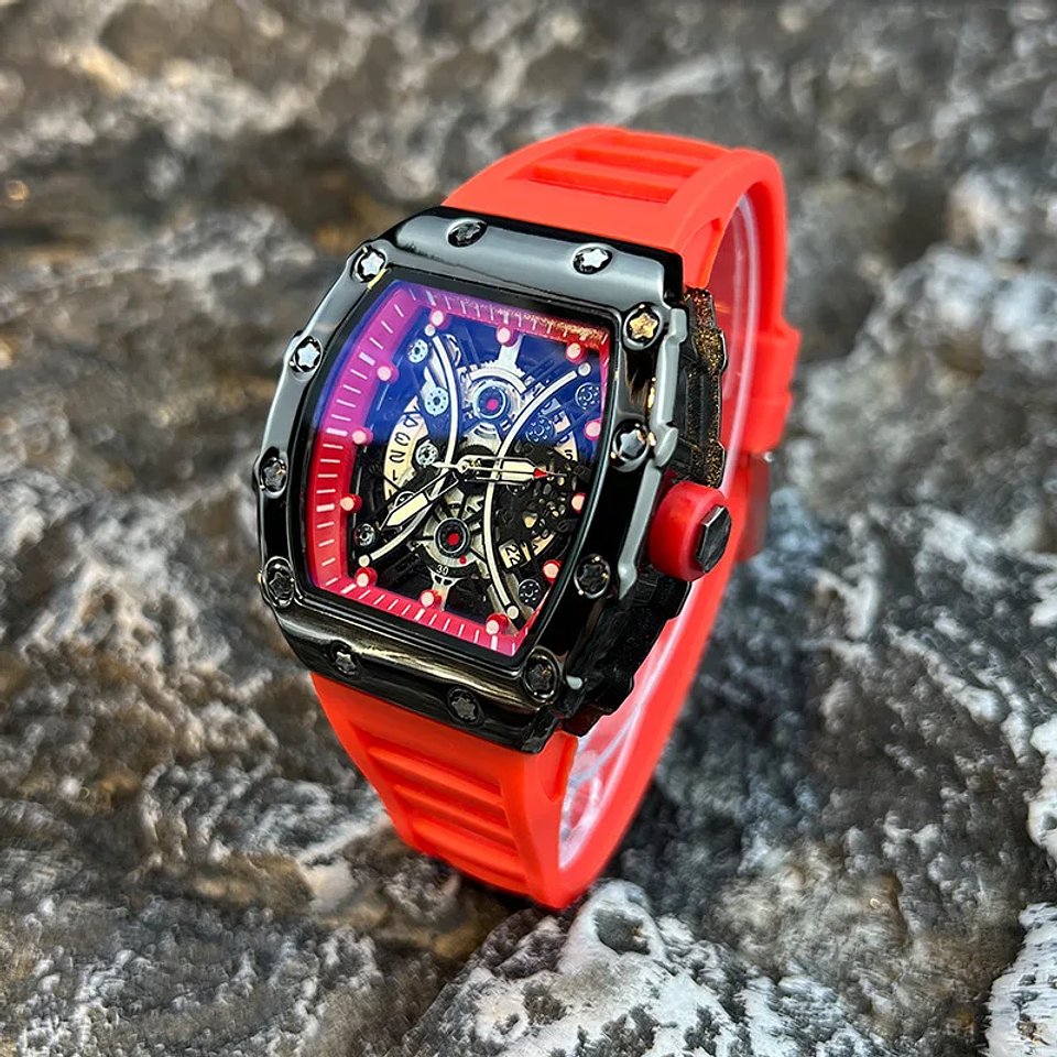 Men's Watch Light Luxury Brand Wine Barrel dial  4